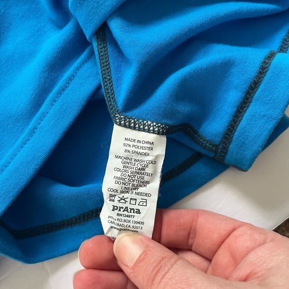 Prana Gray Blue Short Sleeve T-shirt Size Large - Picture 5 of 9